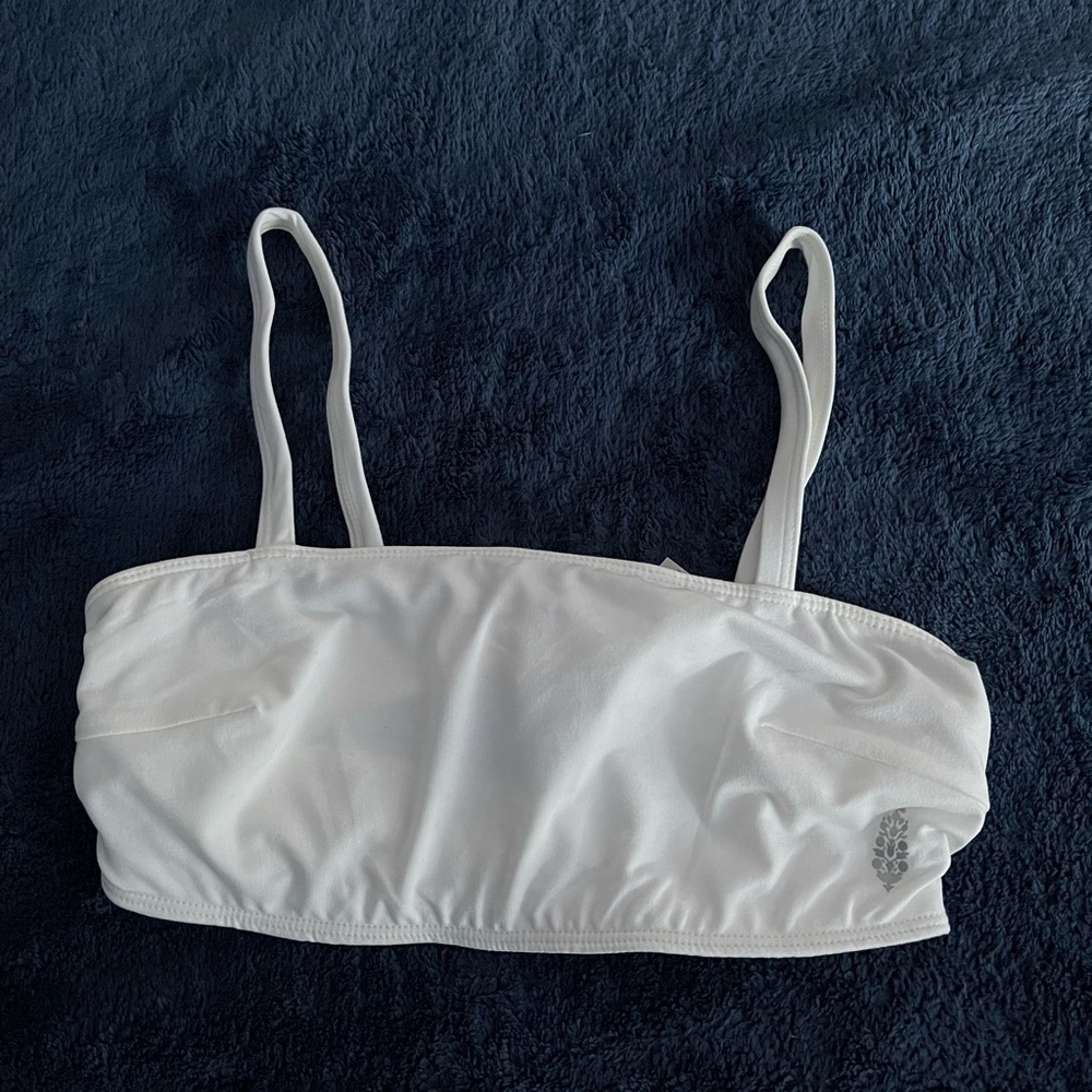 Free people movement white sports bra